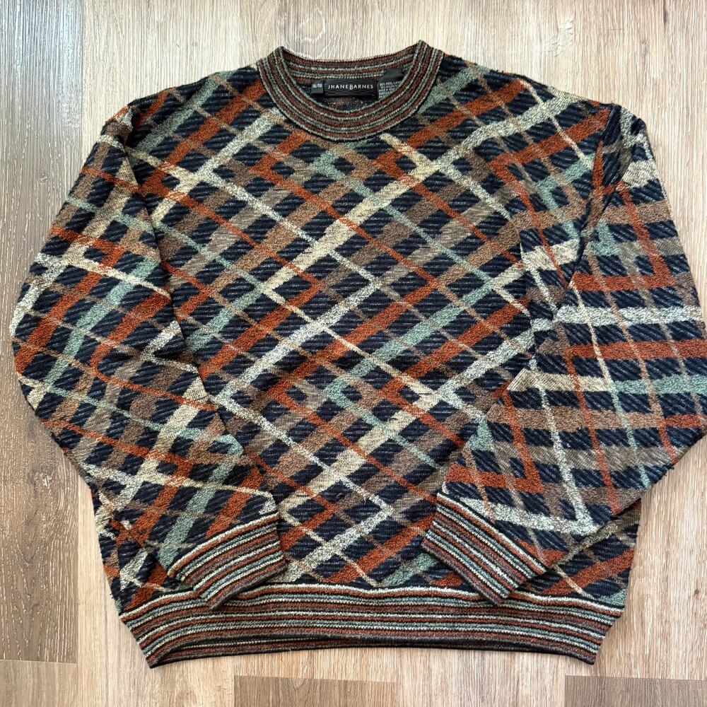 Vintage Jhane Barnes Geometric Artwear Sweater multicolor 90s sz XL